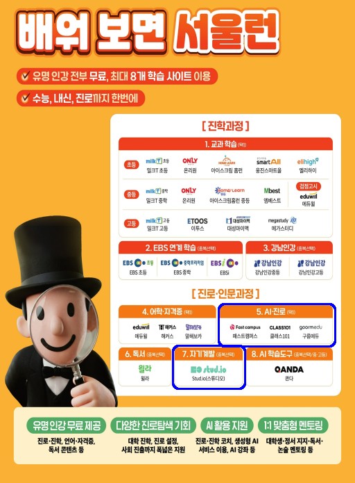 서울시, 교육복지플랫폼 '서울런' 4만 명 돌파… 학습 기회 AI역량‧진로지원 확대 기사 이미지